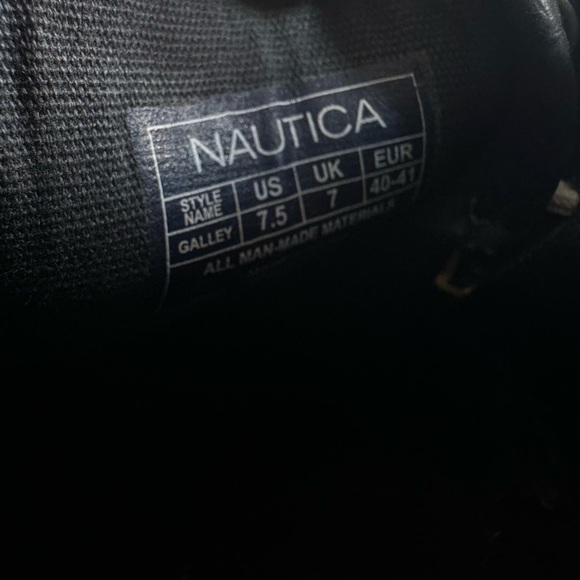 Nautica Men's Navy Boat Shoes with White Laces | size 7.5 - Picture 3 of 3